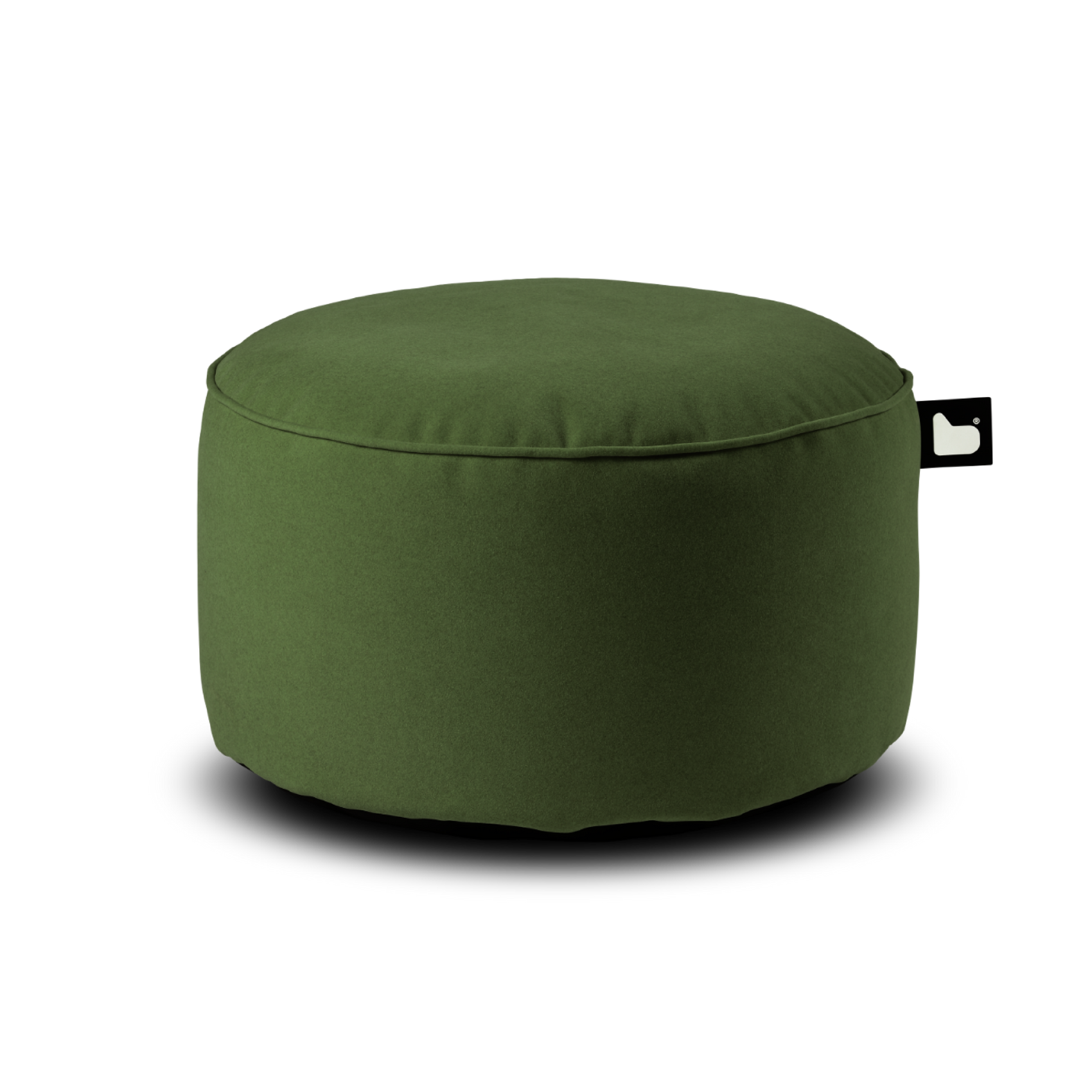 Brushed Suede B-Poufe - Moss