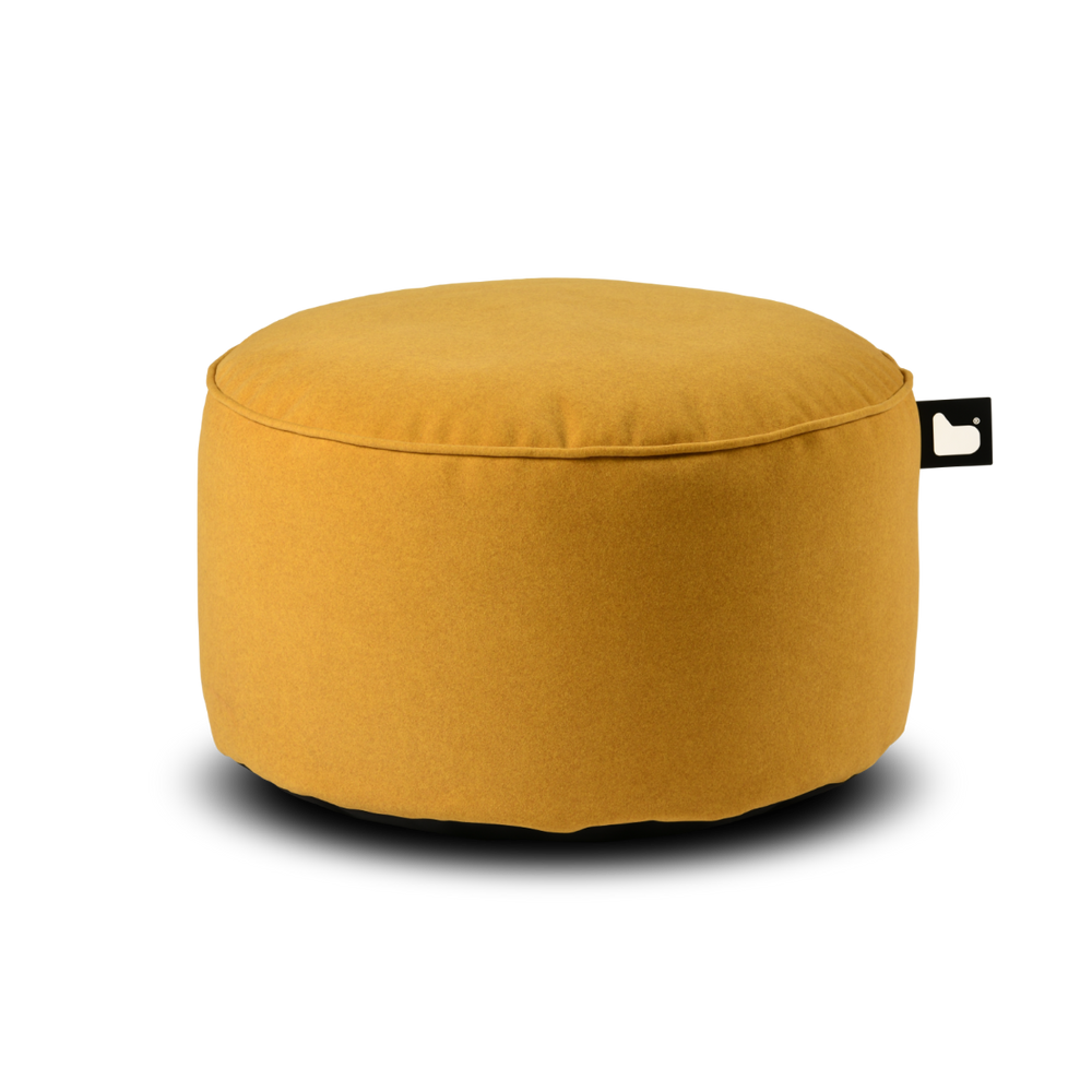 Brushed Suede B-Poufe - Mustard