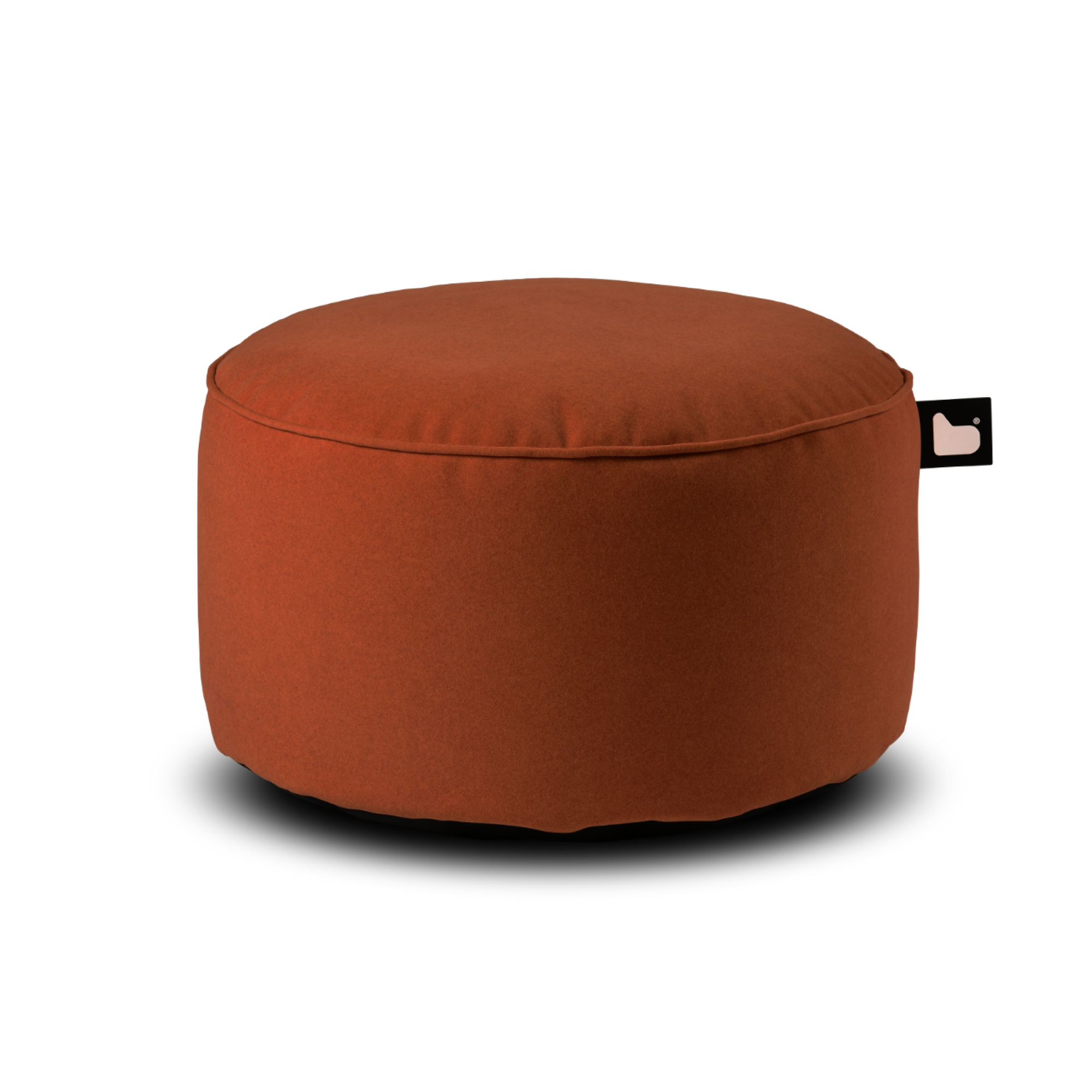 Brushed Suede B-Poufe - Rust