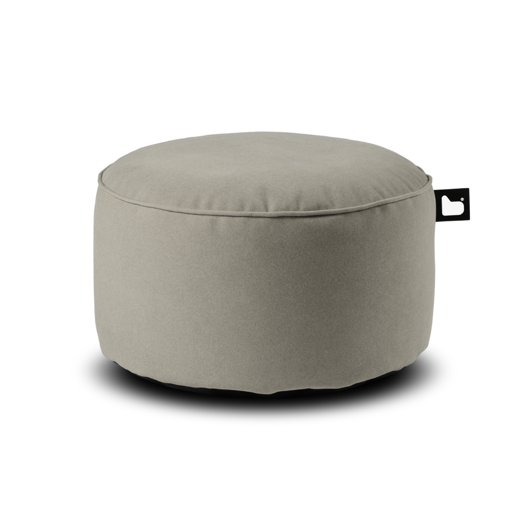 Brushed Suede B-Poufe - Stone