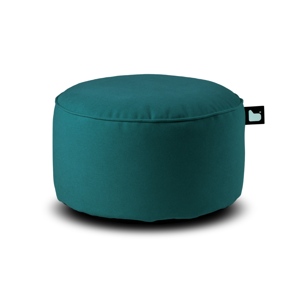 Brushed Suede B-Poufe - Teal